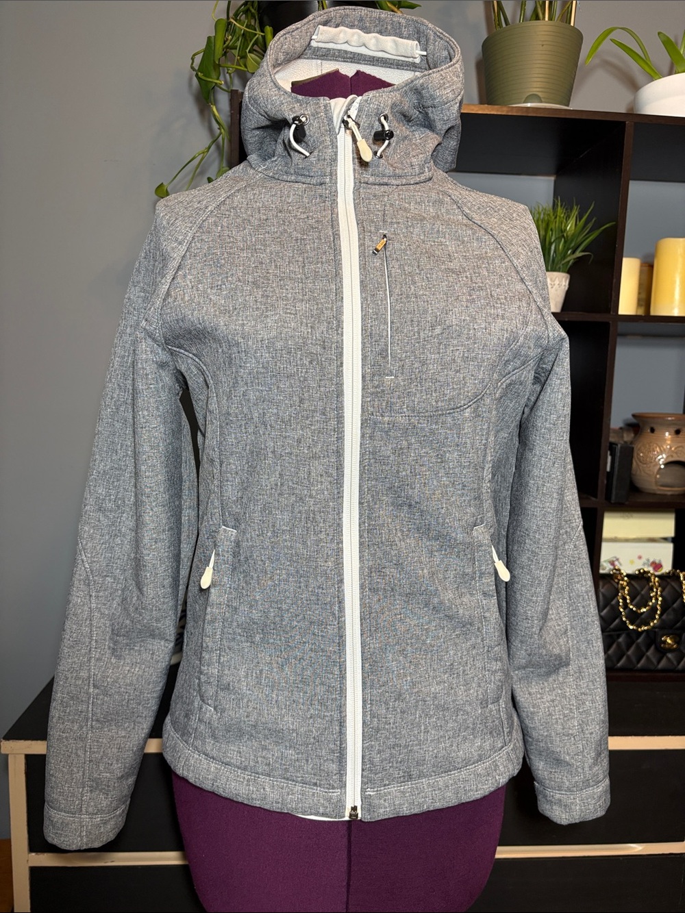 Kirkland Signature Gray Hooded Utility Softshell Women's Jacket